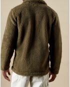 Veste en Fausse Fourrure Utility army