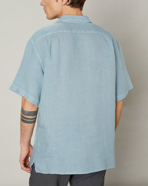 Chemise regular 100% Lin Palm Pat oyster