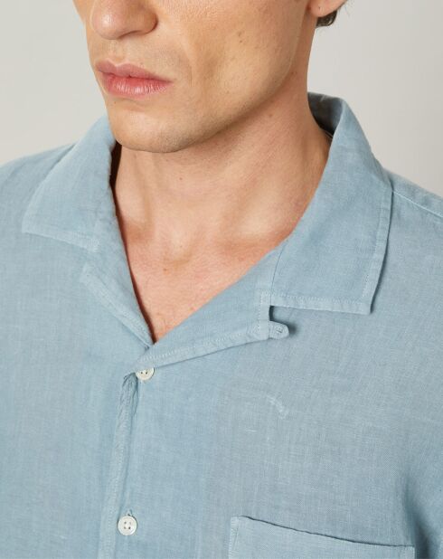 Chemise regular 100% Lin Palm Pat oyster