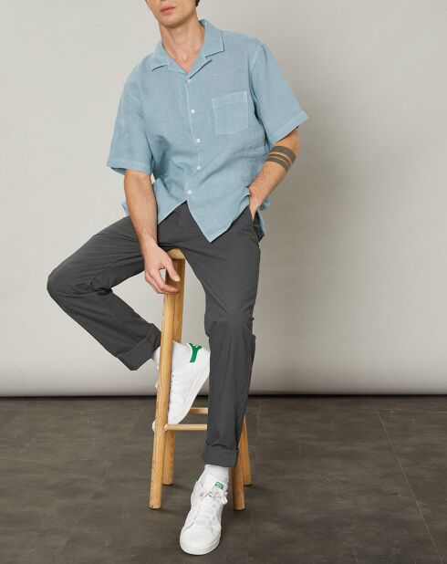 Chemise regular 100% Lin Palm Pat oyster