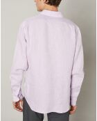Chemise regular 100% Lin Paul parme