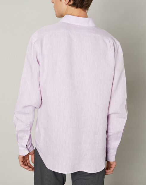 Chemise regular 100% Lin Paul parme