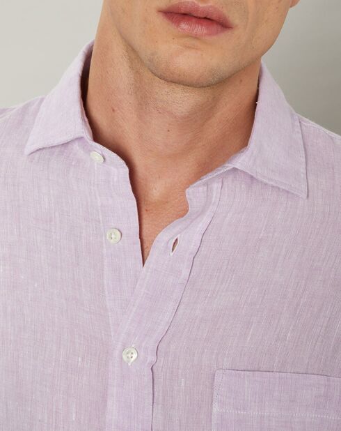 Chemise regular 100% Lin Paul parme