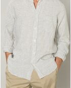 Chemise regular 100% Lin Paul army