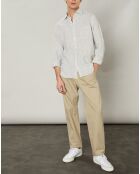 Chemise regular 100% Lin Paul army