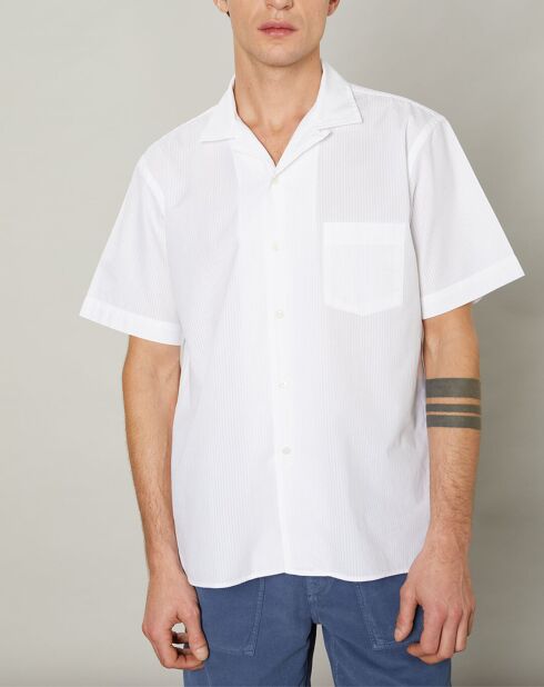 Chemise regular Palm blanche