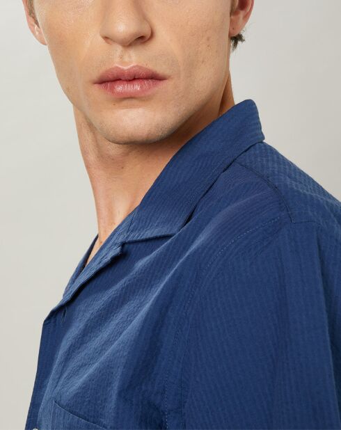 Chemise regular Palm bleue