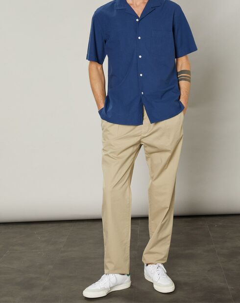 Chemise regular Palm bleue