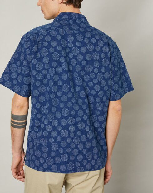 Chemise regular Palm indigo
