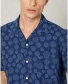 Chemise regular Palm indigo