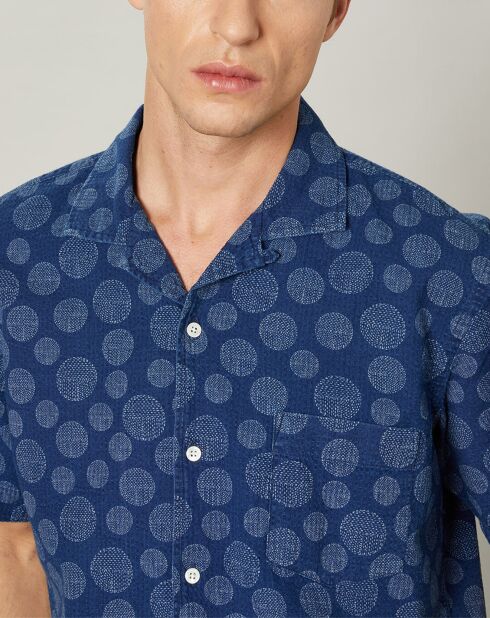Chemise regular Palm indigo