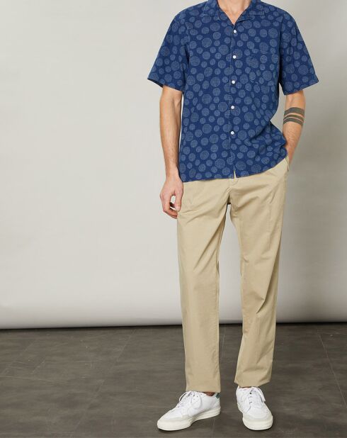 Chemise regular Palm indigo