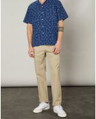 Chemise regular Palm indigo
