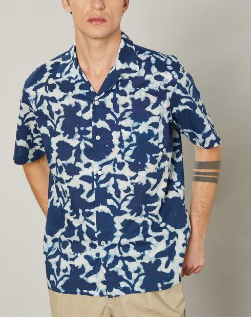 Chemise regular Palm indigo