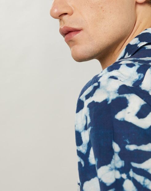 Chemise regular Palm indigo