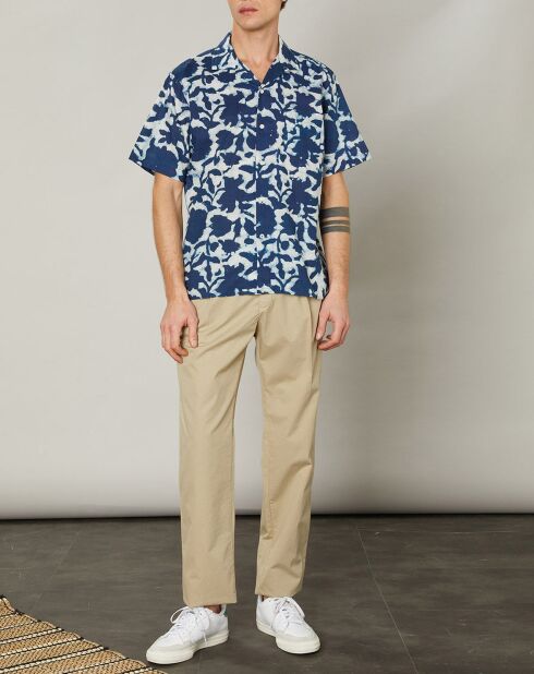 Chemise regular Palm indigo