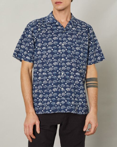 Chemise regular Palm indigo