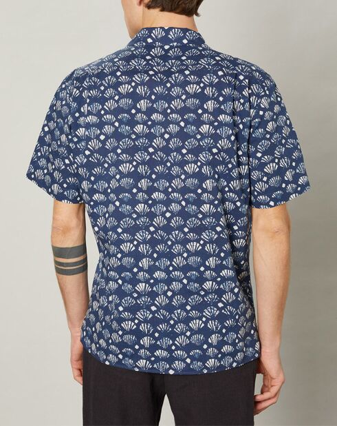 Chemise regular Palm indigo