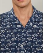Chemise regular Palm indigo