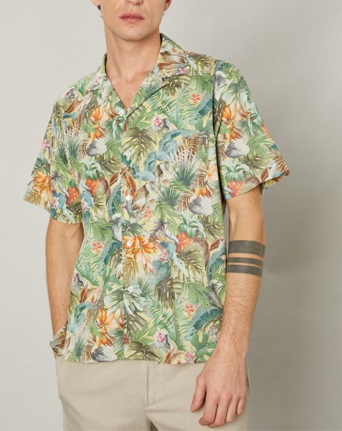 Chemise regular Palm dorée