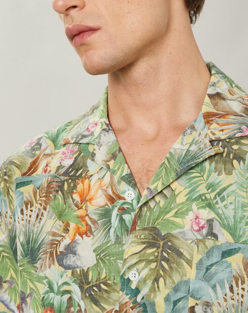 Chemise regular Palm dorée