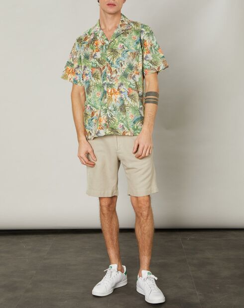 Chemise regular Palm dorée