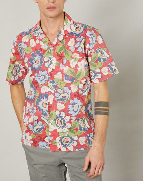 Chemise regular Palm rouge