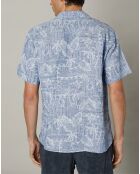 Chemise regular 100% Lin Palm chambray
