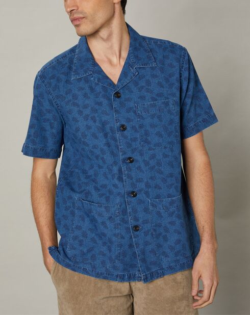Chemise regular en Lin & Coton Phil indigo