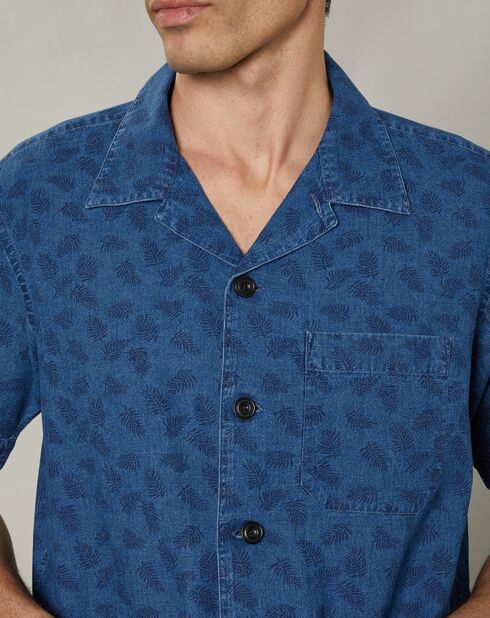 Chemise regular en Lin & Coton Phil indigo