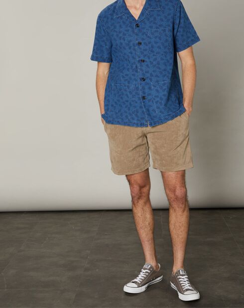 Chemise regular en Lin & Coton Phil indigo