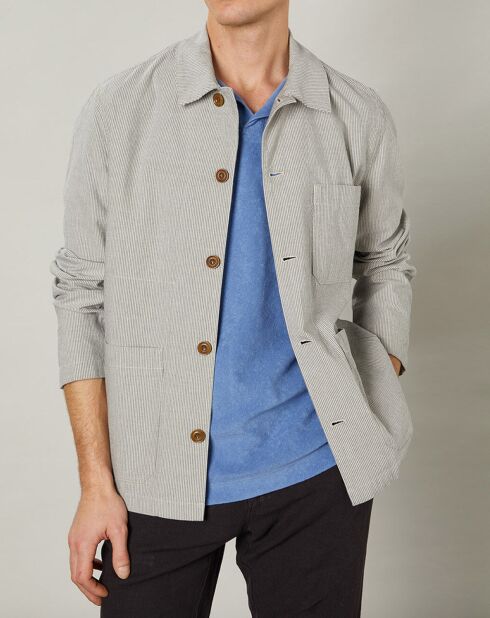 Veste en Coton & Lin Jamison natural/bleu