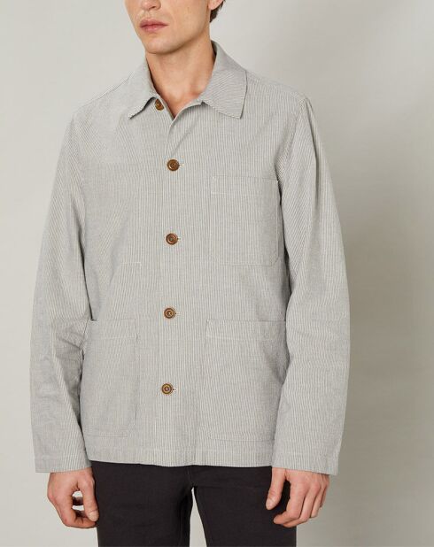 Veste en Coton & Lin Jamison natural/bleu