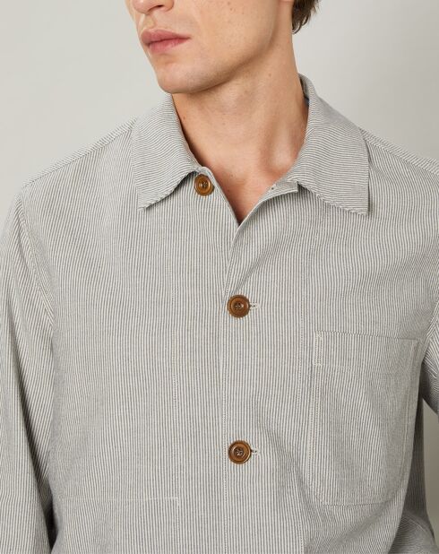 Veste en Coton & Lin Jamison natural/bleu