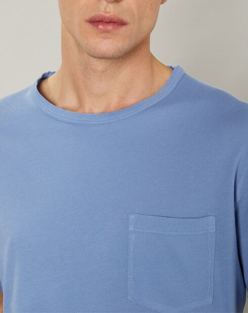 T-Shirt piqué Pocket chambray