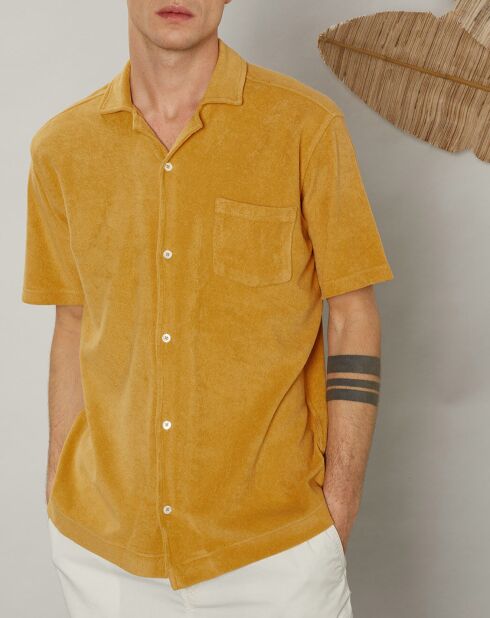 Polo chemise en Eponge mango