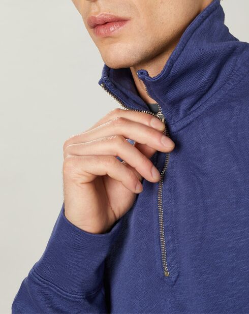 Sweat Light Half Zip bleu worker
