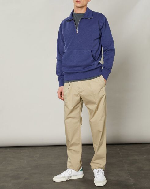 Sweat Light Half Zip bleu worker