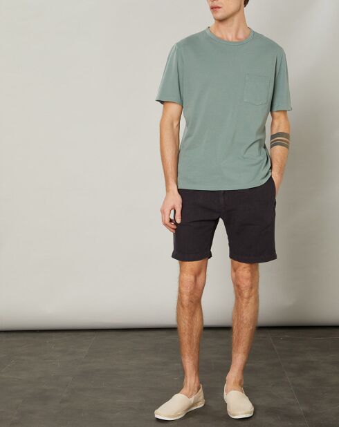Short 100% Lin Tank carbone