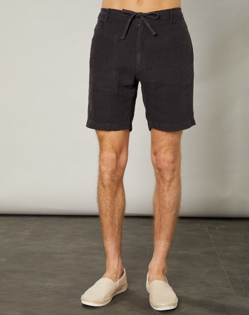 Short 100% Lin Tank carbone