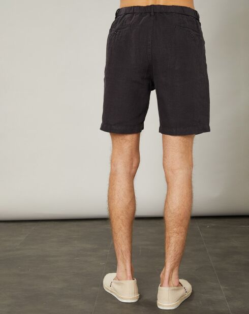 Short 100% Lin Tank carbone