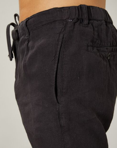 Short 100% Lin Tank carbone