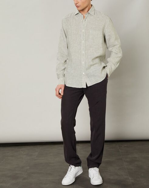 Pantalon 100% Lin Tanker carbone