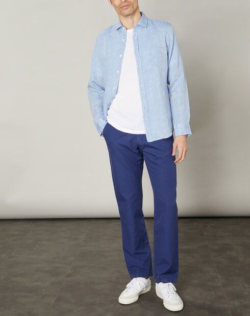 Pantalon en Coton & Lin Tyron indigo