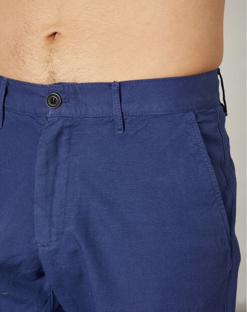 Pantalon en Coton & Lin Tyron indigo