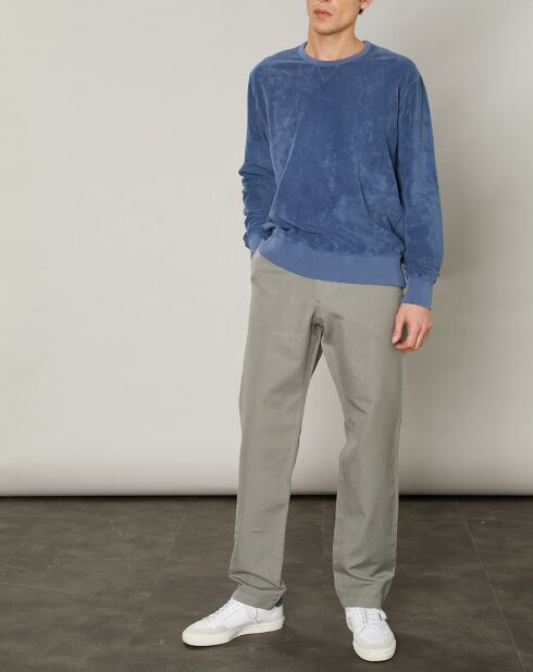 Pantalon en Coton & Lin Tyron vert de gris