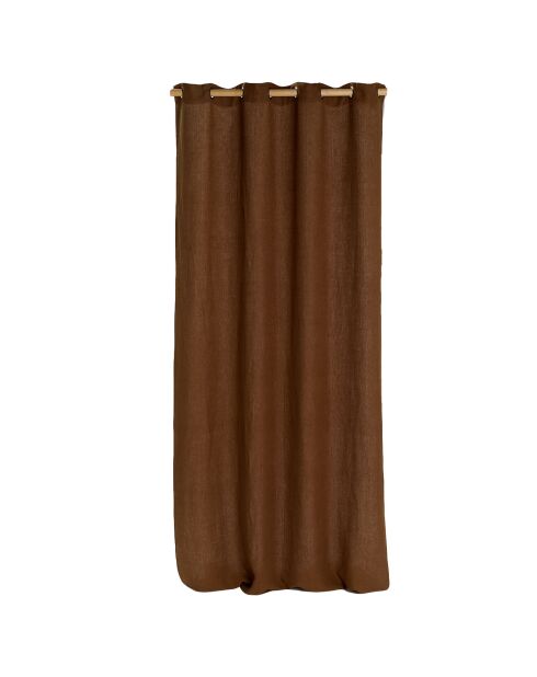Rideau 100% Lin Porticcio moka - 140x280 cm