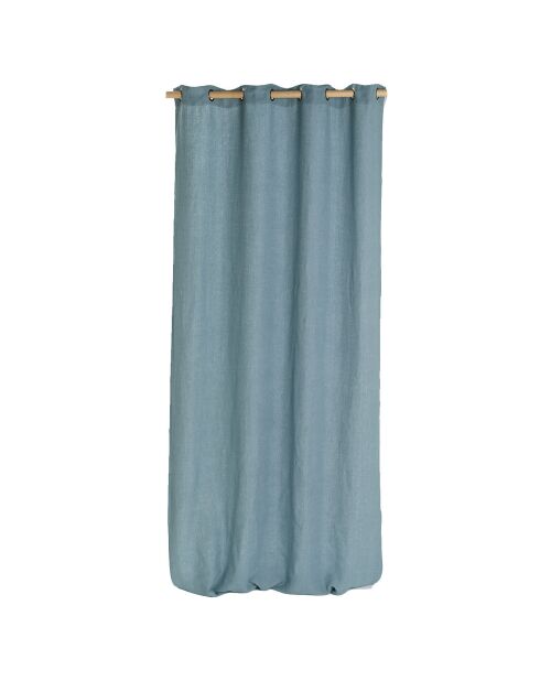 Rideau 100% Lin Porticcio bleu stone - 140x280 cm
