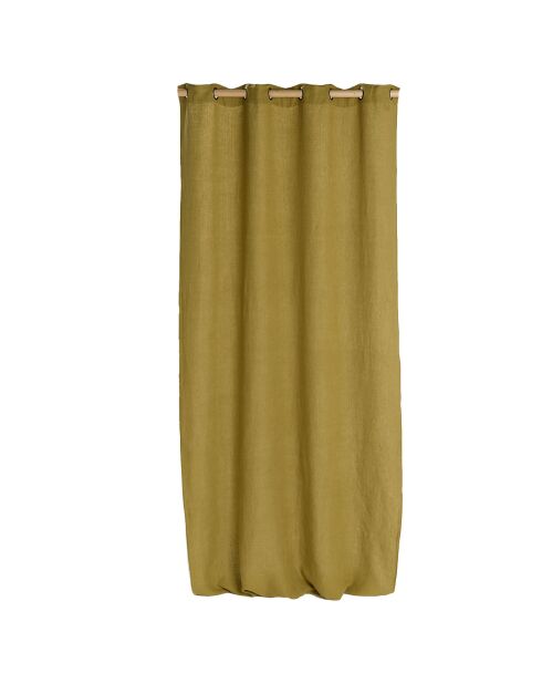 Rideau 100% Lin Porticcio citrus - 140x280 cm