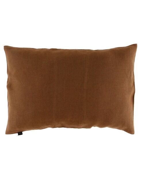 Housse de coussin 100% Lin Porticcio moka - 40x60 cm